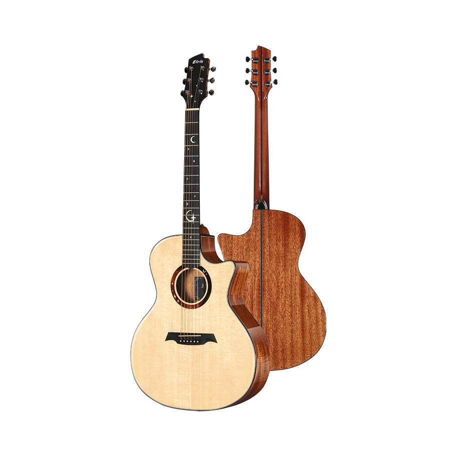 推荐商品：ELRIS/伊瑞斯 星月系列初学者专业演奏民谣吉他桃花心单板