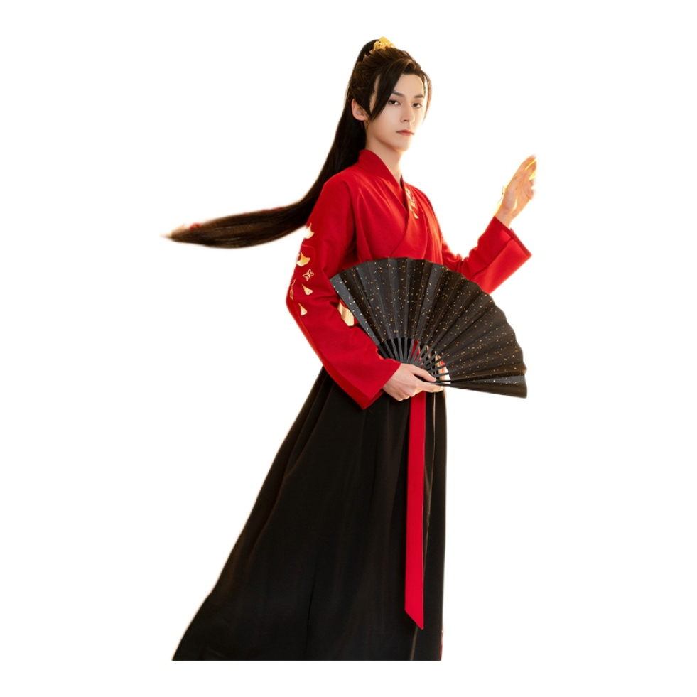 推荐商品：孤鲤 慕秋 魏晋风武侠风仙气古装全套锦衣卫 汉服 红/套装