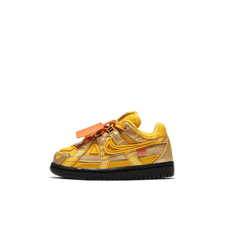 推荐商品：Nike Air Rubber Dunk 舒适百搭 儿童板鞋 婴童/Off-White联名/黄色/黑色