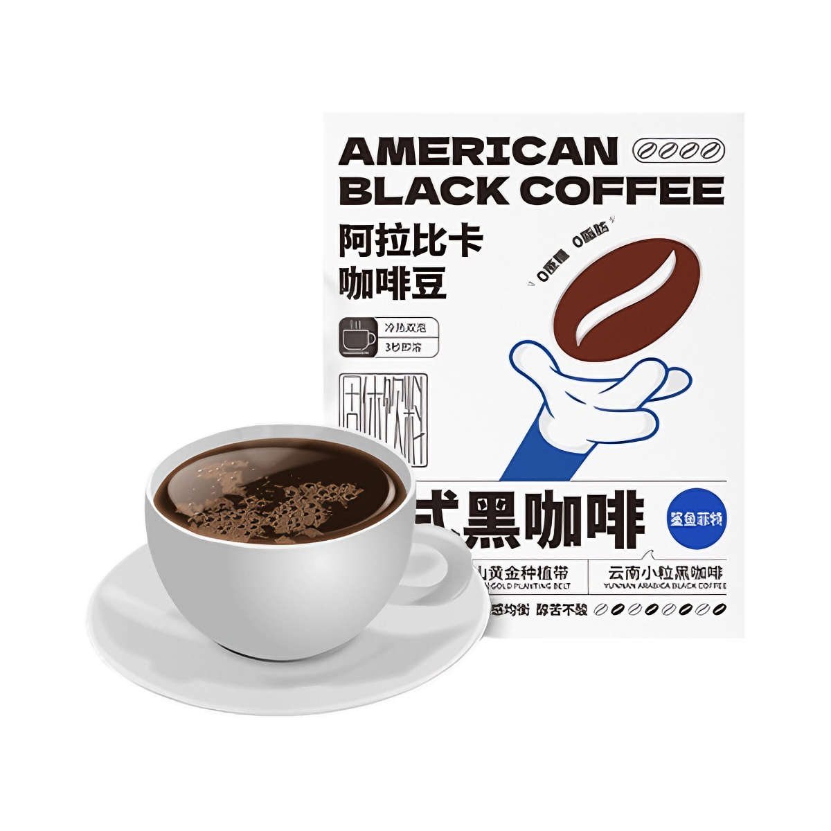 推荐商品：SHARKFIT/鲨鱼菲特 美式黑咖啡 盒装 条装提神醒脑小粒减肥减低脂肥代餐冷热双泡