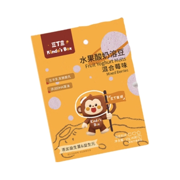 推荐商品：豆丁盒/Kindo‘s Box 婴标儿童水果酸奶溶豆豆原果打浆入口易溶不添加糖无添加色素无添加白砂糖