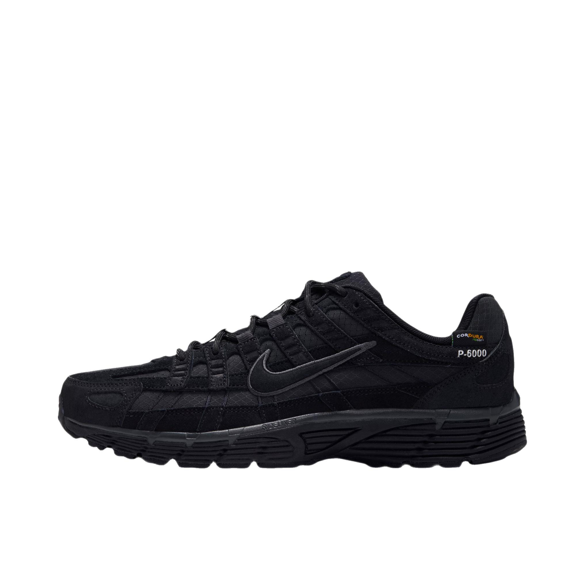 推荐商品：Nike P-6000 CNPT 运动休闲鞋 机能风跑鞋风舒适缓震防滑耐磨时尚潮流复古贴合网面支撑圆头 煤黑色/黑色/金属银
