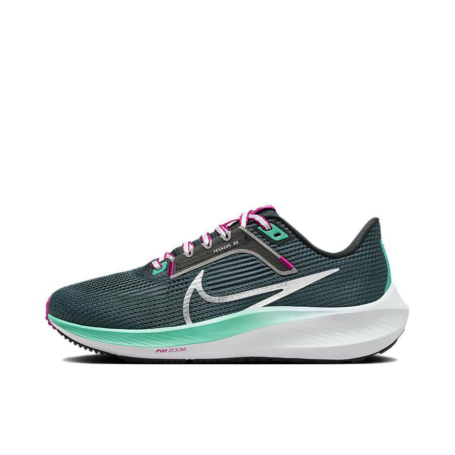 推荐商品：Nike Air Zoom Pegasus 40 跑鞋 缓震网面透气轻质飞马田径训练回弹支撑圆头 女款/绿色/白色