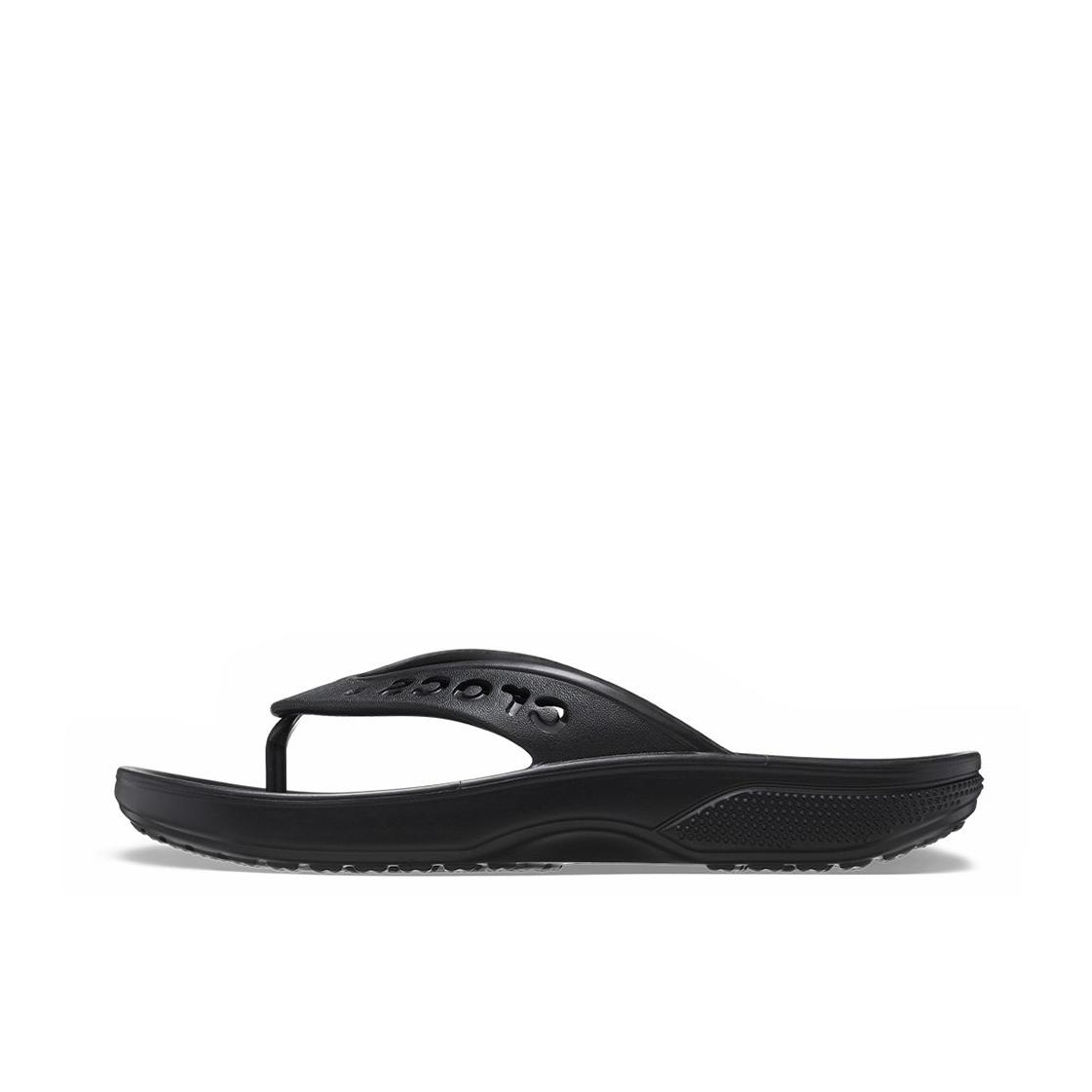 推荐商品：Crocs/卡骆驰 Baya 贝雅 舒适简约 人字拖 夹脚 外穿 防磨 沙滩鞋 拖鞋 纯黑色