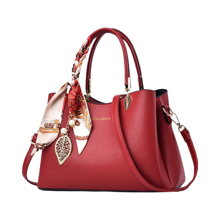 推荐商品：PINK·LAND 轻奢大容量PU材质高级质感时尚新款大气结婚包丝巾单肩包斜挎托特包手提包