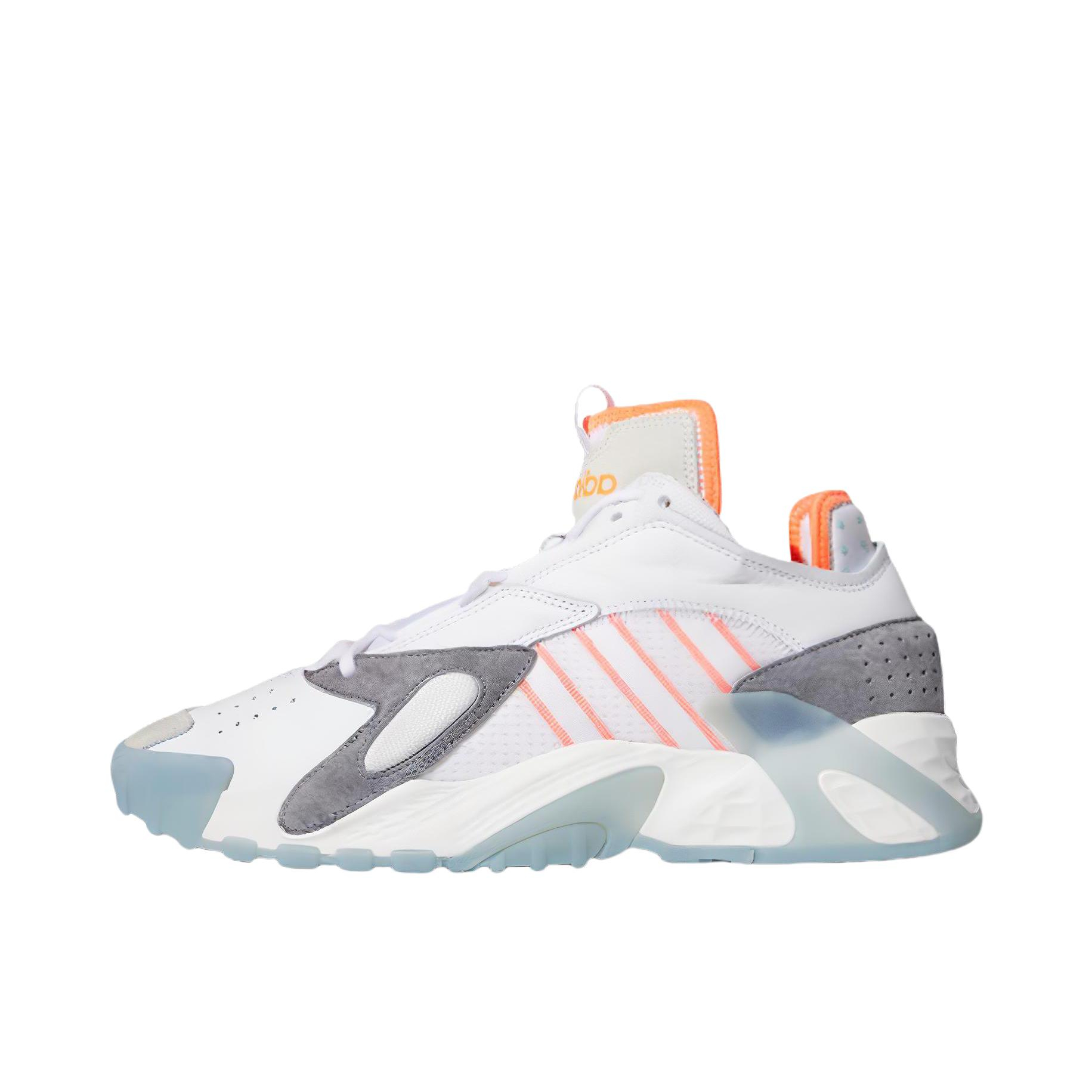 推荐商品：adidas Originals Streetball 2019 防滑耐磨 经典复古 缓震回弹 透气 实战 篮球鞋 White/Grey/Orange 白灰橙