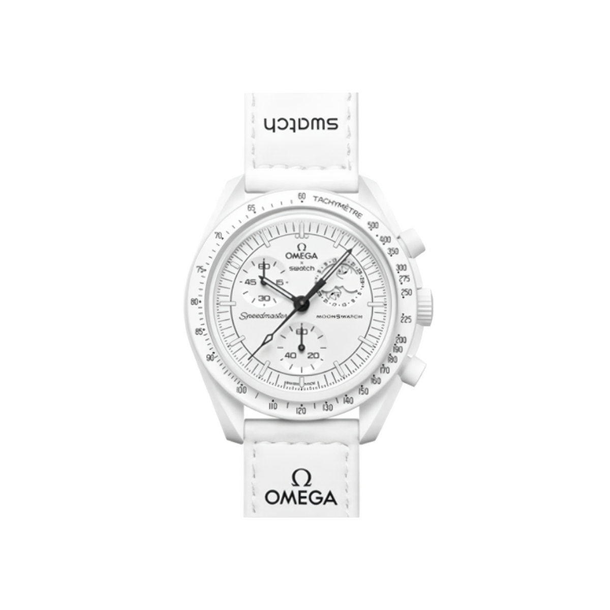 推荐商品：【欧米茄联名款】Swatch 42mm 30米防水植物陶瓷尼龙表带清凉季毕业礼物石英男士手表