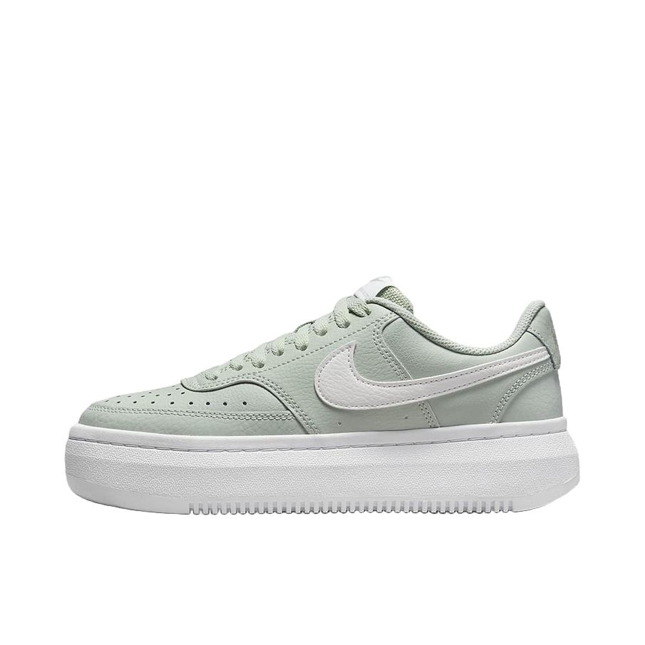 推荐商品：Nike Court Vision 1 Alta 板鞋 缓震舒适轻便耐磨厚底增高 女款/白色/绿色