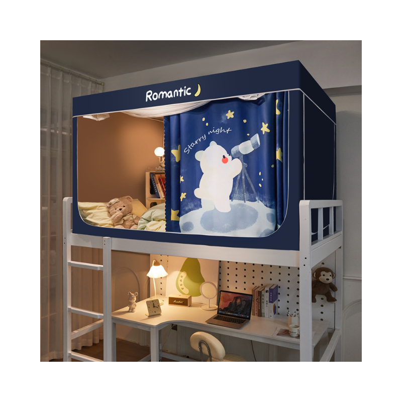 推荐商品：美萱 一体式 三开门 学生宿舍遮光蚊帐