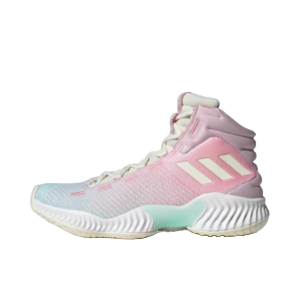 推荐商品：adidas Pro Bounce 2018 篮球鞋 防滑耐磨实战缓震回弹 粉色/蓝色