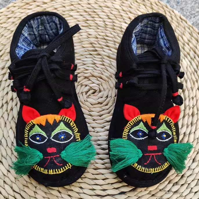 推荐商品：虎头鞋 棉鞋 百搭软底居家保暖 绿胡子/女款/黑色