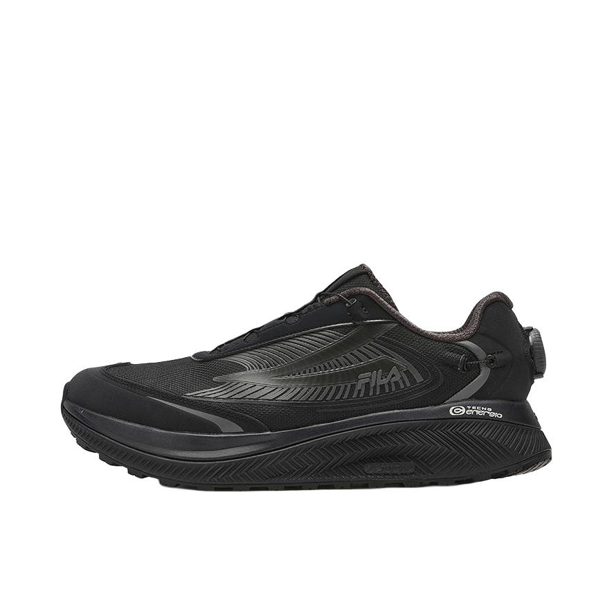 推荐商品：FILA/斐乐 WOLF BOA 防滑耐磨 减震回弹 透气轻便 软底 低帮 织物 合成革 网面 户外休闲鞋 黑美人