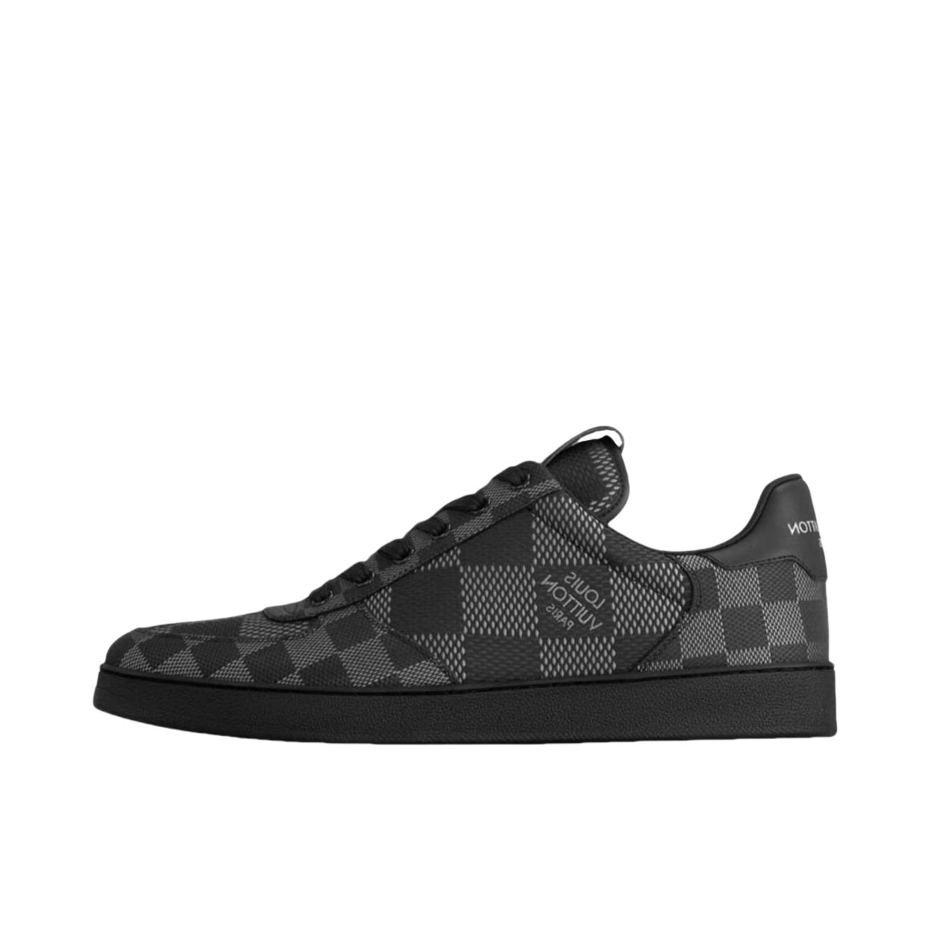 推荐商品：Louis Vuitton 路易威登 Rivoli Damier 低帮 平跟 系带 时尚 板鞋 黑色