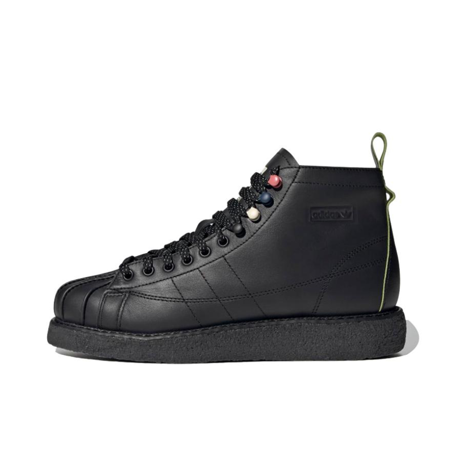 推荐商品：adidas Originals Superstar系列 时装靴 贝壳头中高帮 黑色