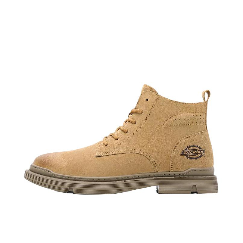 推荐商品：Dickies  真皮 美式 增高 美拉德 英伦风 厚底 复古 休闲  工装靴 马丁靴 204M50LXS73 淡棕色