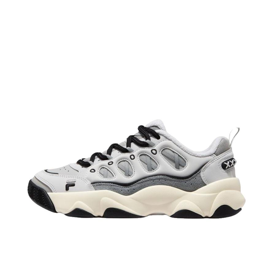 推荐商品：FILA/斐乐 WATERBEAR 运动休闲鞋 复古圆头系带熊爪鞋 低帮/加绒/藕灰色/野鸽灰