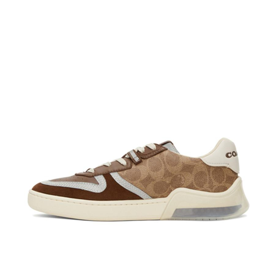 推荐商品：Coach Citysole Court 时尚经典 防滑耐磨 舒适百搭 运动 休闲 板鞋 G5045_QSJ 卡其拼棕色