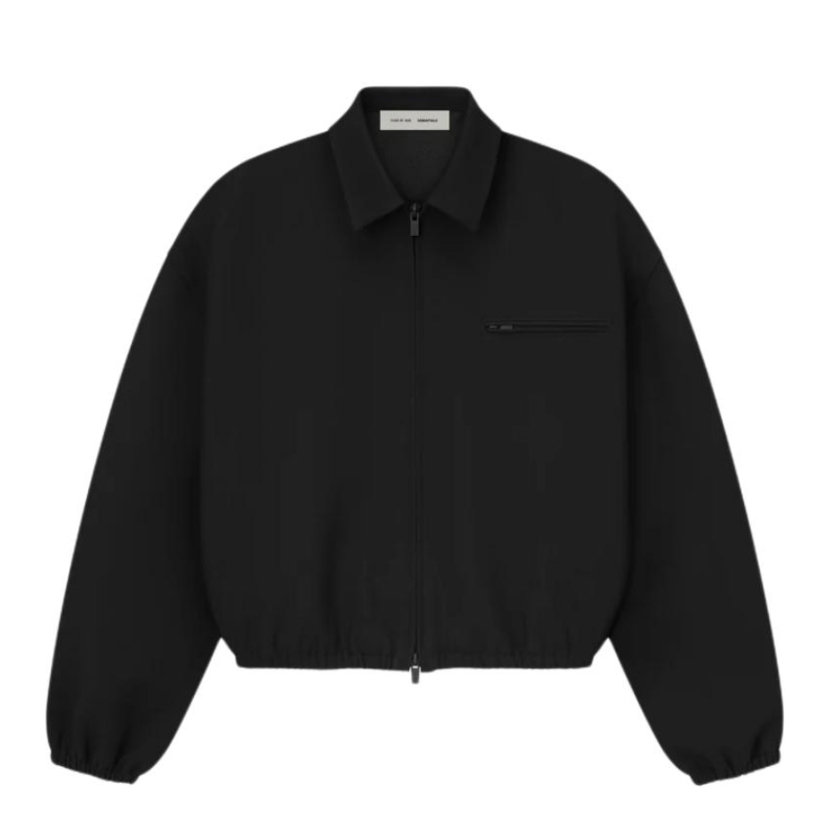 推荐商品：Fear of God Essentials 短款长袖拉链夹克 202sp258061f 乌黑