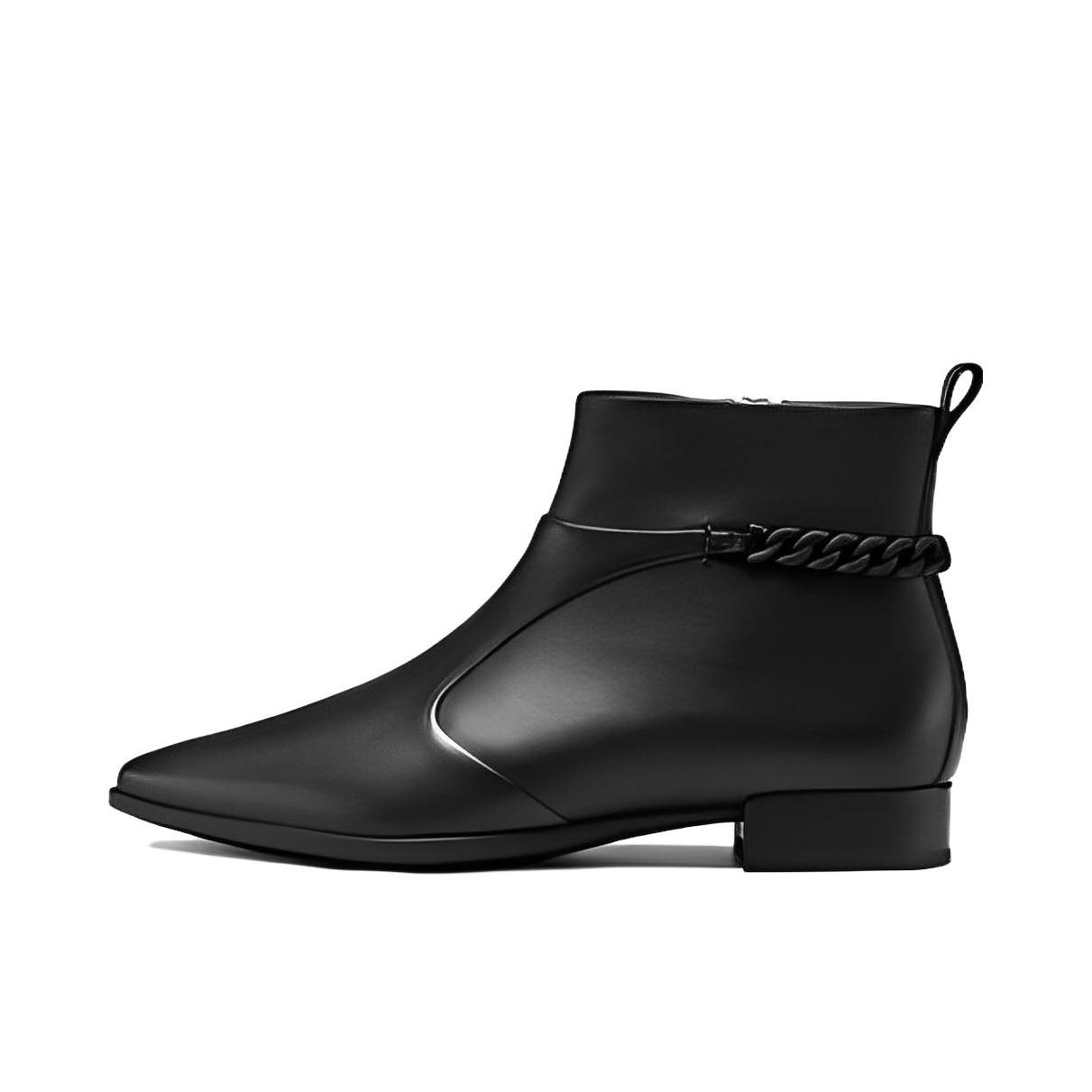 推荐商品：ECCO/爱步 舒适尖头 法式 时尚百搭 切尔西靴 21426301072 黑色