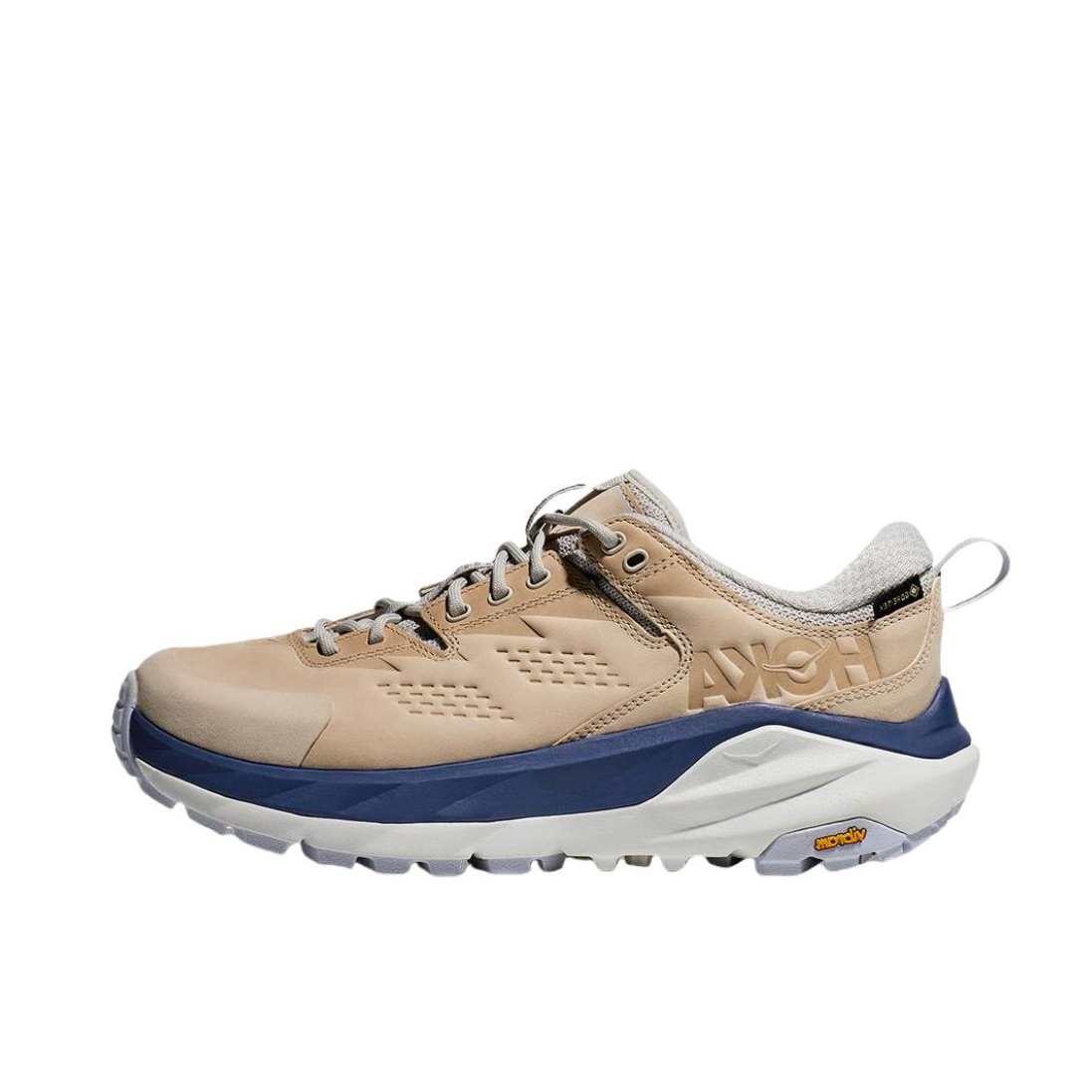 推荐商品：HOKA ONE ONE Kaha Low GTX 户外 耐磨 轻便 防水 包裹性 登山鞋 橡木白色/水雾色