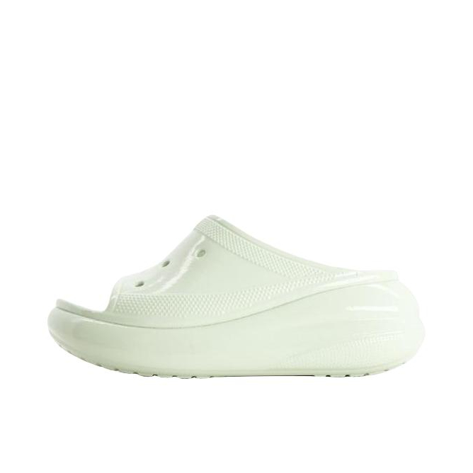 推荐商品：Crocs/卡骆驰 Classic Crush 舒适百搭 包头 防磨 简约时尚 休闲运动 户外 一字 坡跟 沙滩鞋 厚底鞋 绿色