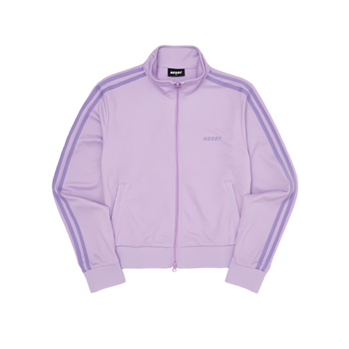 推荐商品：【金泰妍同款】Nerdy 韩国情侣双杠侧线宽松运动套装 男女同款 紫