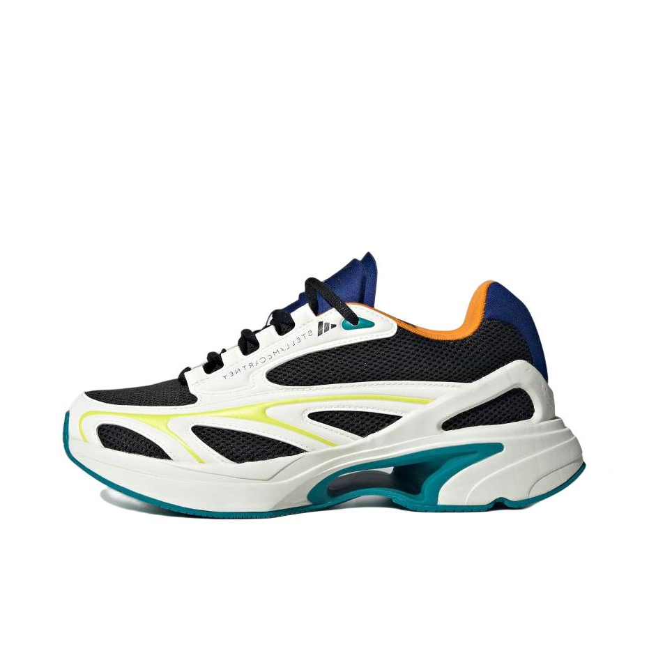 推荐商品：adidas Spirtain 2000 跑鞋 防滑耐磨网布透气减震轻便舒适百搭复古时尚增高支撑 蓝黑色/汉玉白/黄色
