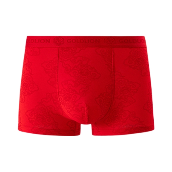 Goldlion 吉庆鸿运冰丝平角内裤3条装 GMZ02276ZH035