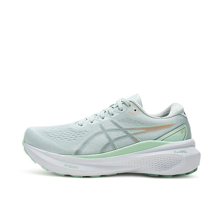 推荐商品：Asics/亚瑟士 Gel-Kayano 30 跑鞋 舒适透气轻便稳定足弓支撑防滑耐磨缓震轻量回弹慢跑圆头 浅绿色