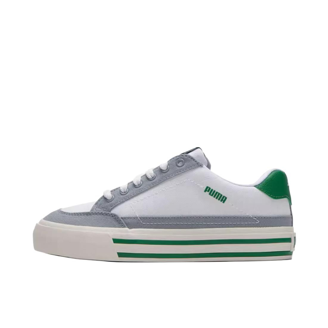 推荐商品：Puma/彪马 Court Classic 板鞋 减震防滑耐磨舒适轻便包裹性胶底百搭复古潮流时尚 白色/灰色/绿色