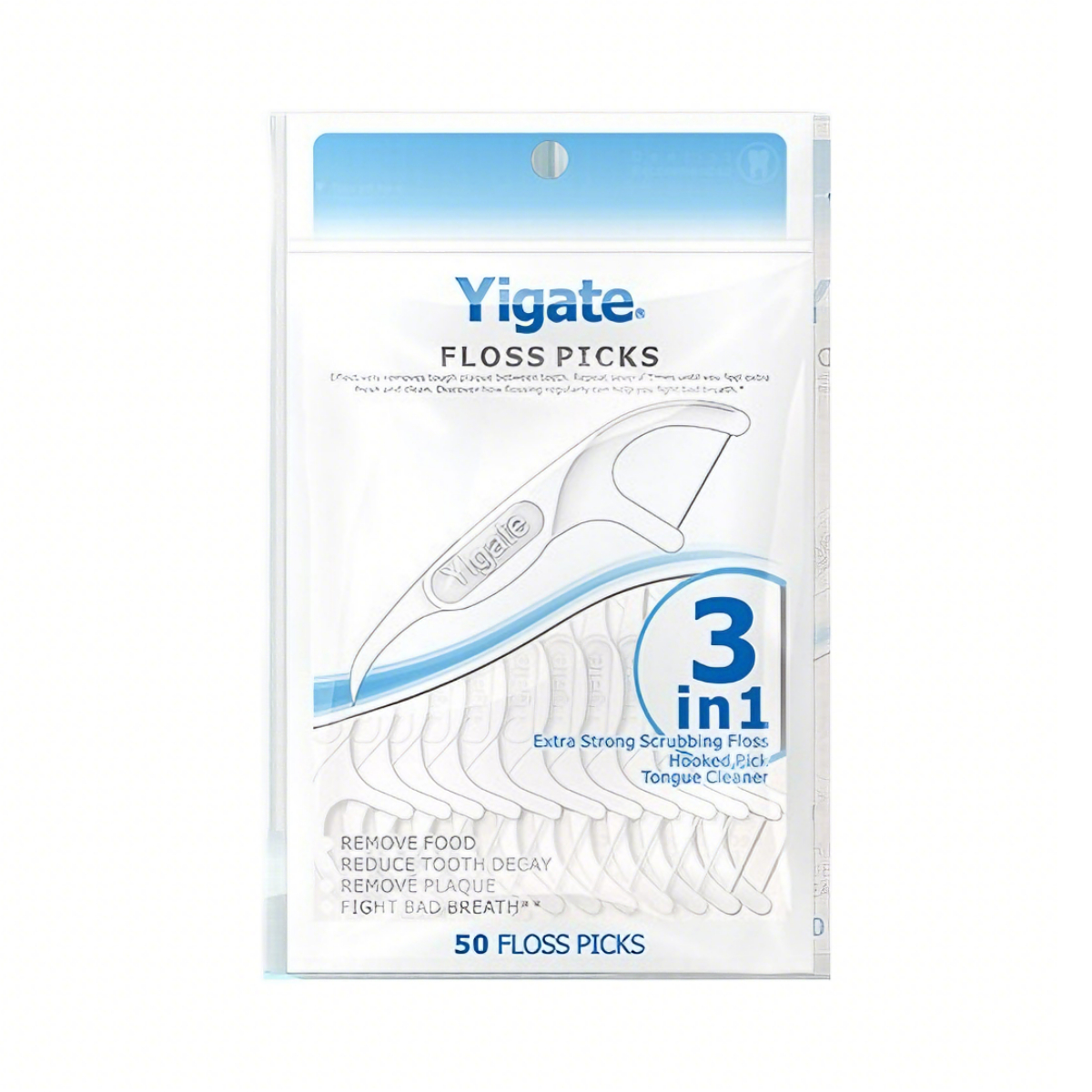 推荐商品：yigate/医洁 3合1细滑牙线棒 便携清洁