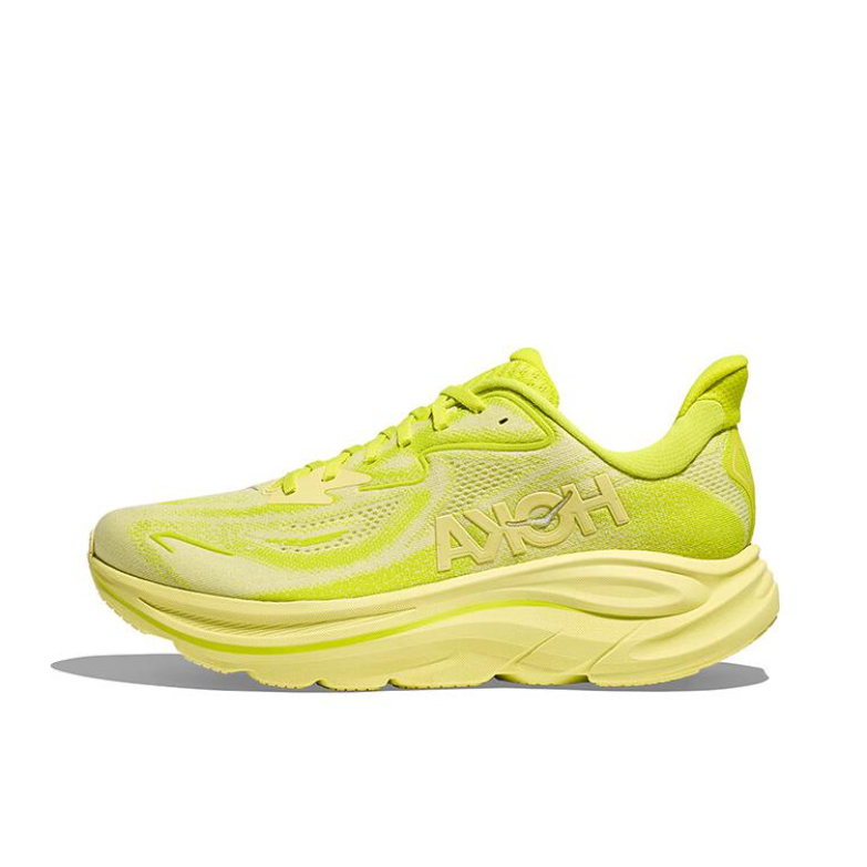 推荐商品：HOKA ONE ONE  CLIFTON 10  轻量 缓震 防滑 入门 训练 克利夫顿 10 跑鞋 荧光黄/日光黄