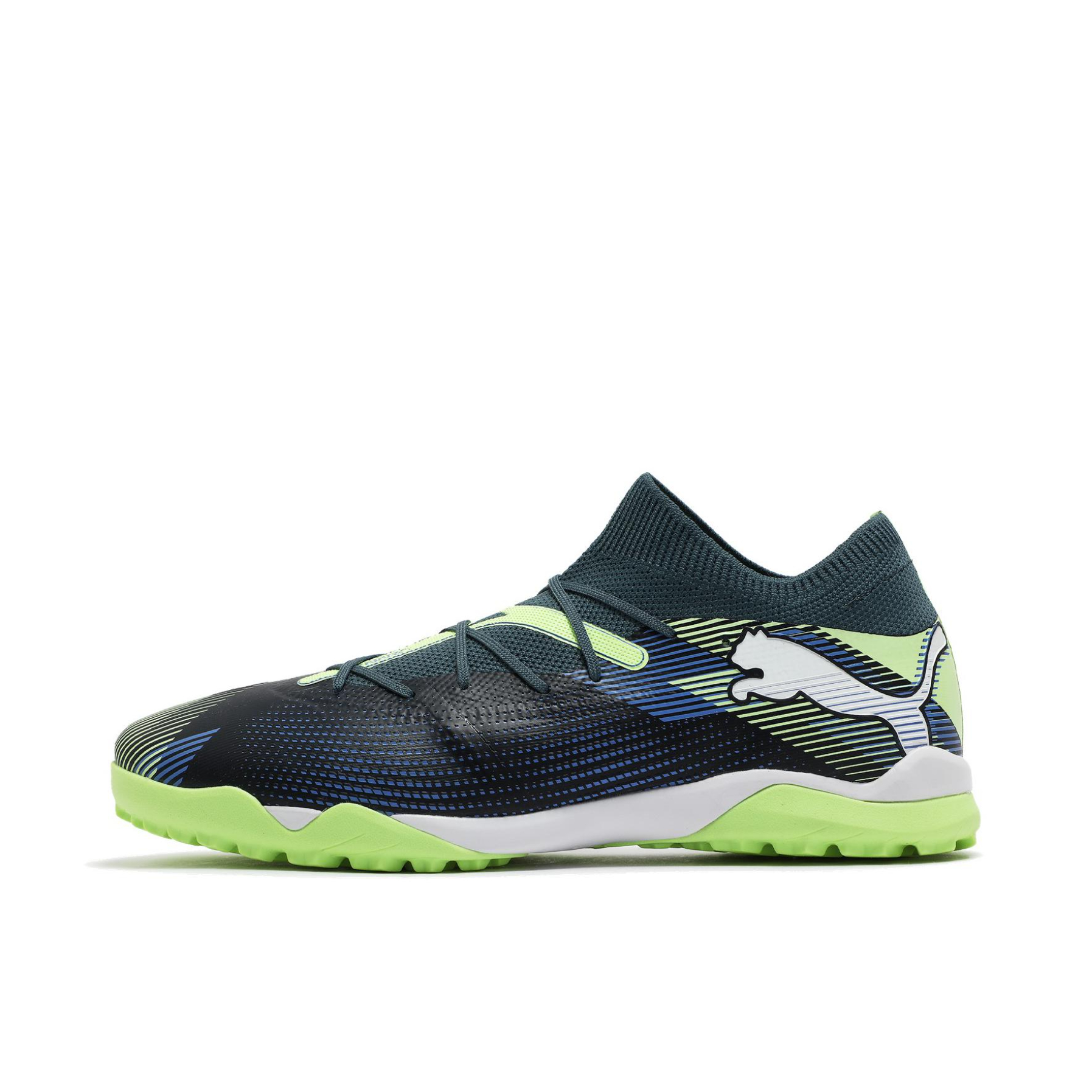 推荐商品：Puma/彪马 Future 7 Match TT 人造草坪 碎钉 足球鞋 深空灰/白色/青苹绿