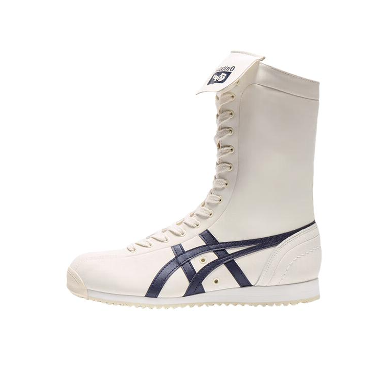 推荐商品：Onitsuka Tiger/鬼冢虎 MEXICO 66™ BOXING 运动休闲鞋 高帮拉链 白色/蓝色