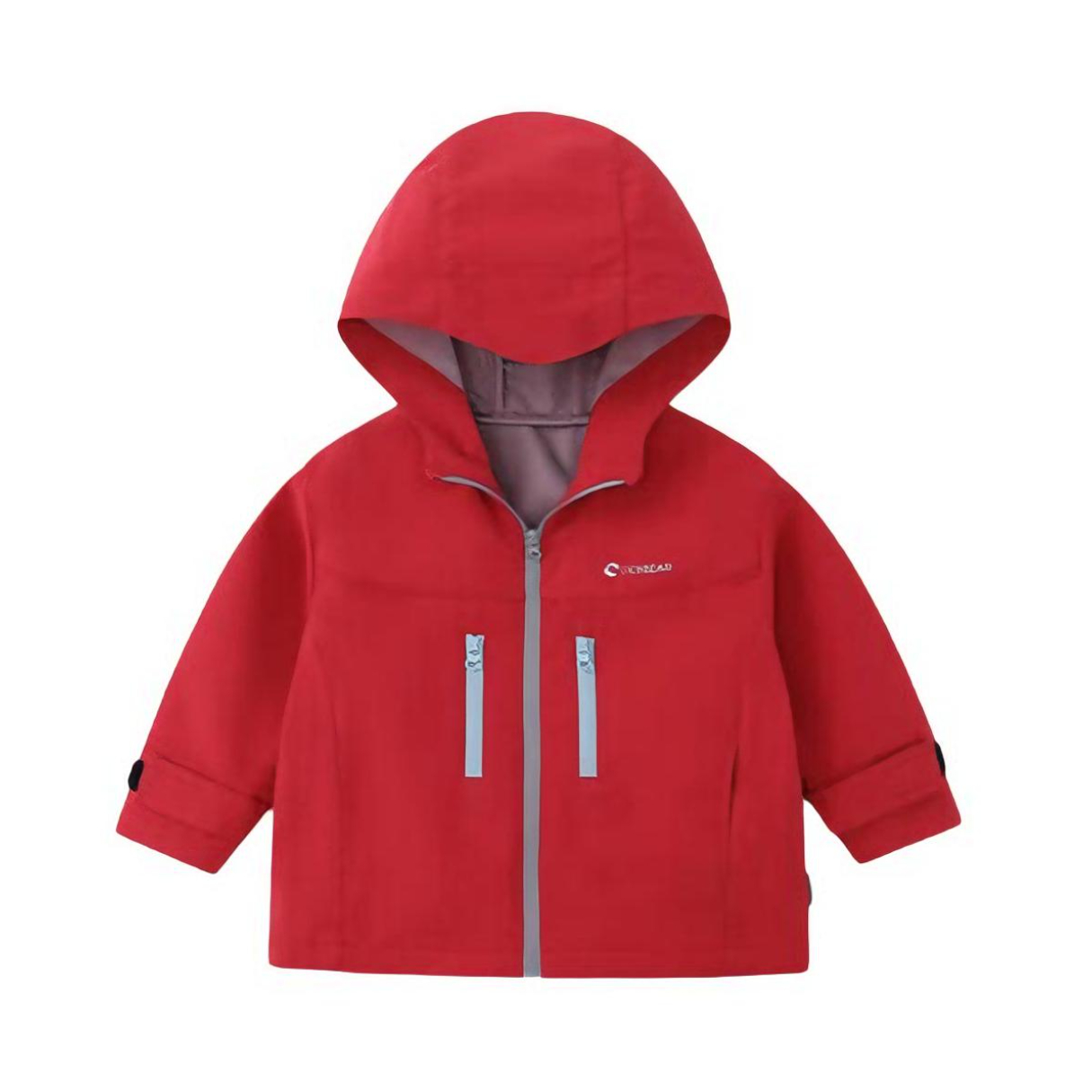 推荐商品：CICIIBEAR/齐齐熊童装 防风防水连帽长袖冲锋衣 中小童 Q103177 勃艮第红