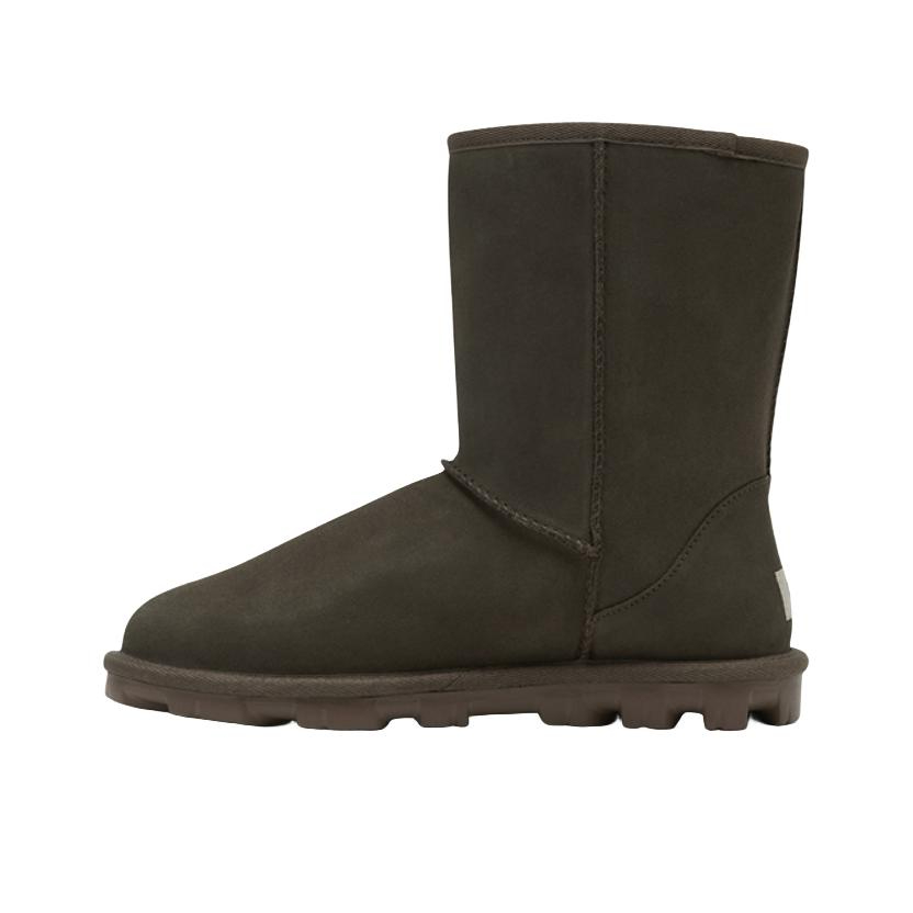 推荐商品：UGG  Classic Mini II  防滑耐磨 舒适保暖 圆头 套筒平底 加绒 休闲百搭 潮流简约 绒面  雪地靴 短靴 桉树色/绿色