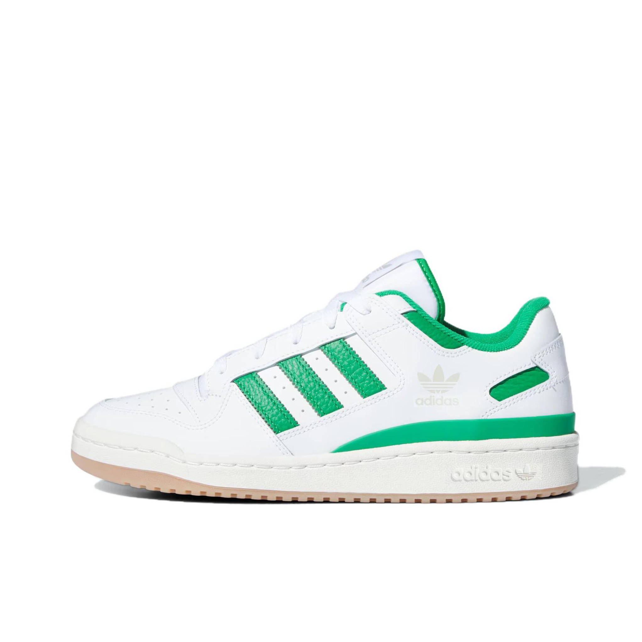 推荐商品：adidas Originals Forum 板鞋 轻便复古防滑时尚魔术贴篮球风薄底包裹性 棕色/白色/绿色