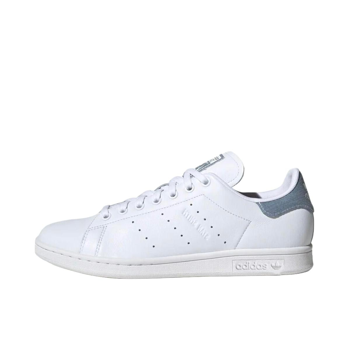 推荐商品：adidas Originals Stan Smith 板鞋 减震透气轻便低帮包裹性 白色/牛仔蓝尾