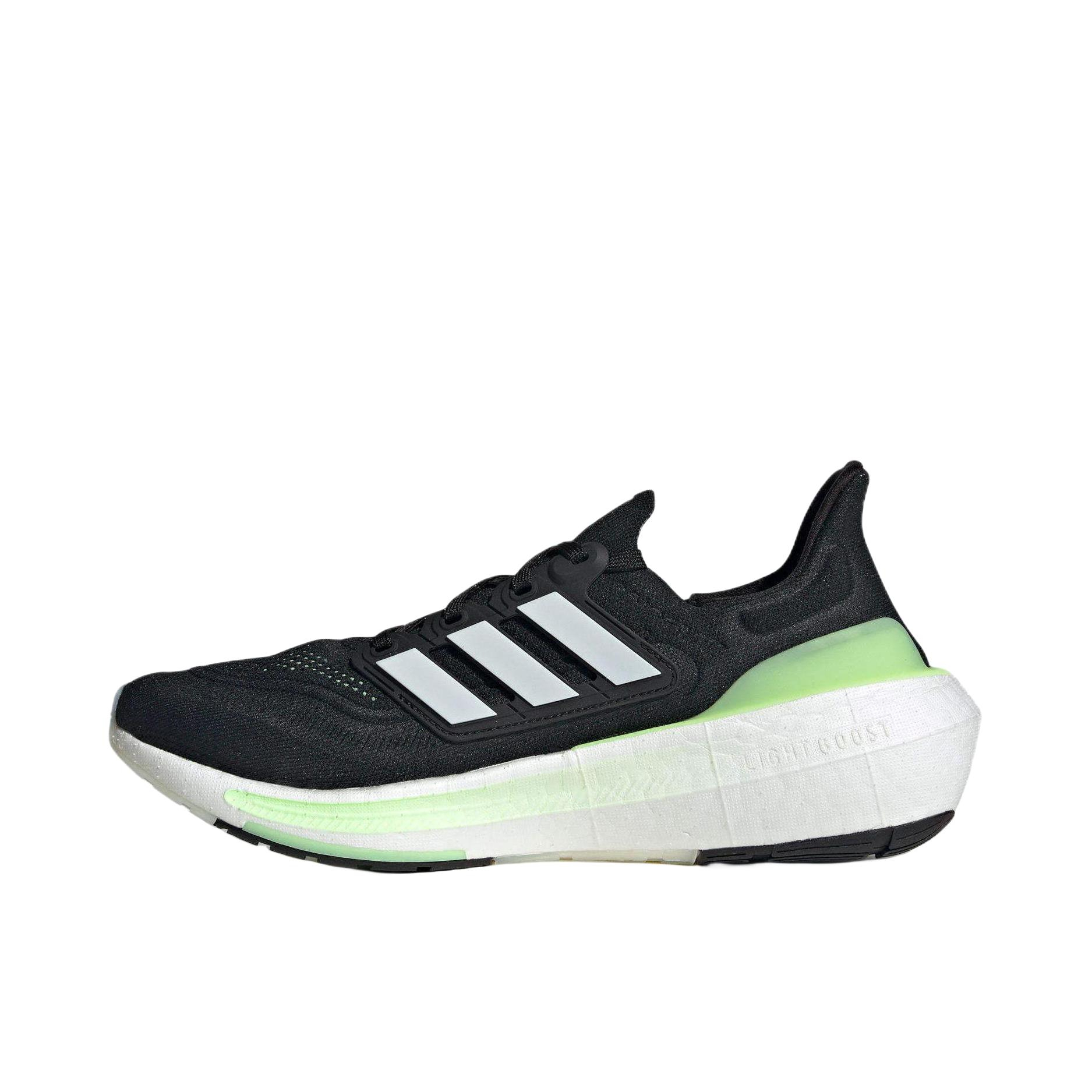 推荐商品：adidas Ultraboost Light 跑鞋 经典UB舒适减震防滑耐磨轻质织物运动随心畅跑抗扭转圆头 黑色/浅绿
