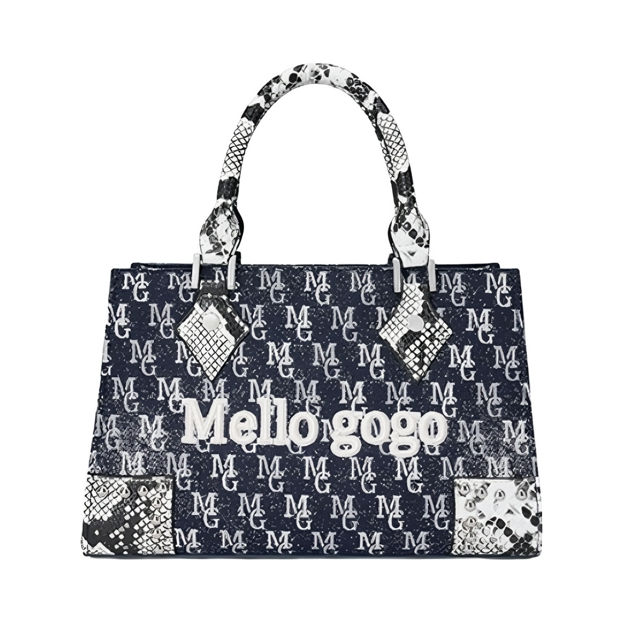 推荐商品：MELLO GOGO 老花通勤涤纶托特包购物袋手提包单肩包斜挎包