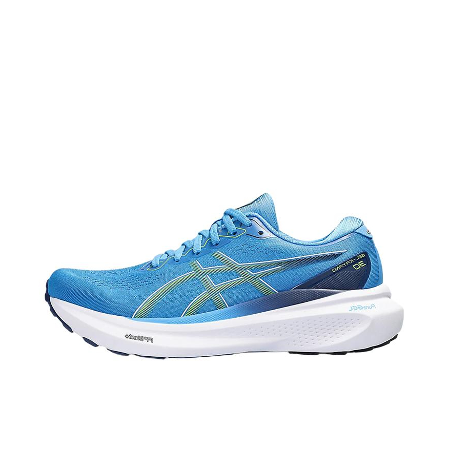 推荐商品：Asics/亚瑟士 Gel-Kayano 30 跑鞋 舒适透气轻便稳定足弓支撑防滑耐磨缓震轻量回弹慢跑圆头 天蓝色/白色