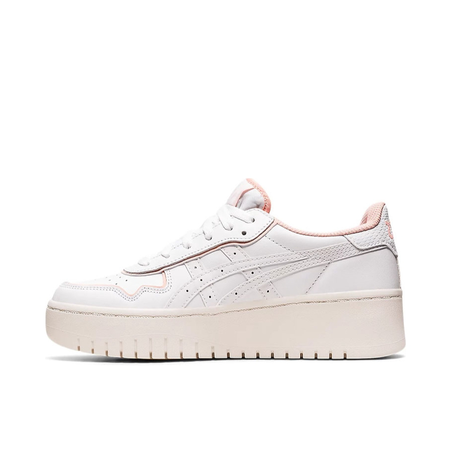 推荐商品：Asics/亚瑟士 Tiger Japan S PF 潮流复古 百搭时尚 防滑耐磨 网面透气 增高 休闲鞋 女款/白色/浅粉色