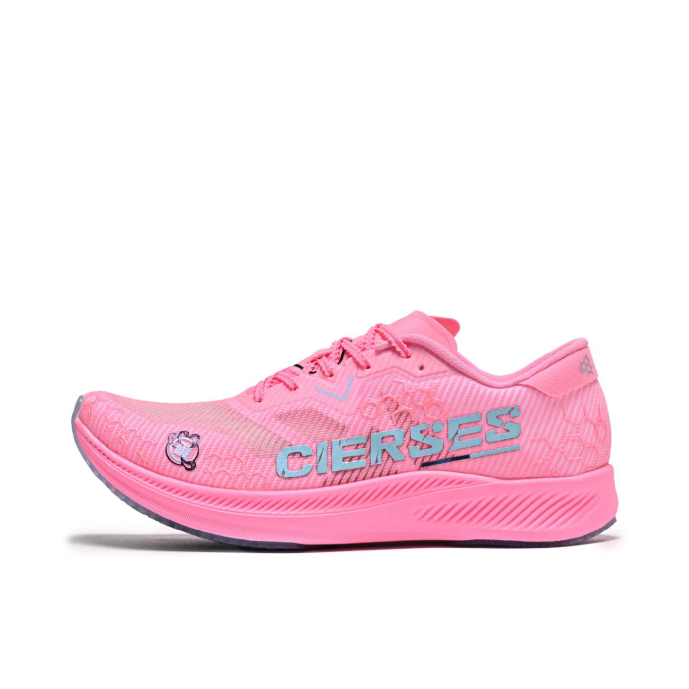 推荐商品：CLERSES/凯瑟士 龙爪2.0 Pro 跑鞋 碳板回弹全掌气垫缓震体考竟训马拉松长跑田径训练体测 荧光樱粉