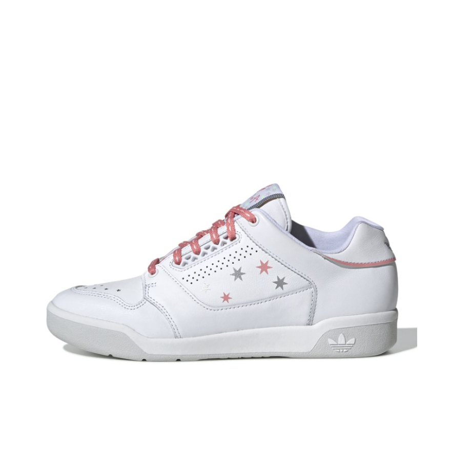 推荐商品：adidas Slamcourt 减震耐磨 缓震回弹 轻便舒适 合成革 运动休闲鞋 白粉
