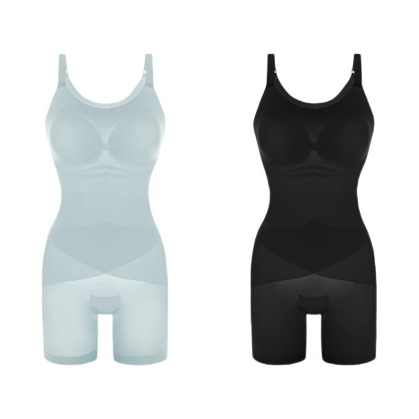 推荐商品：MiiOW/猫人 收胯超薄交叉束腰后脱式凉感文胸 女装 2025040430 性感黑+冰透蓝