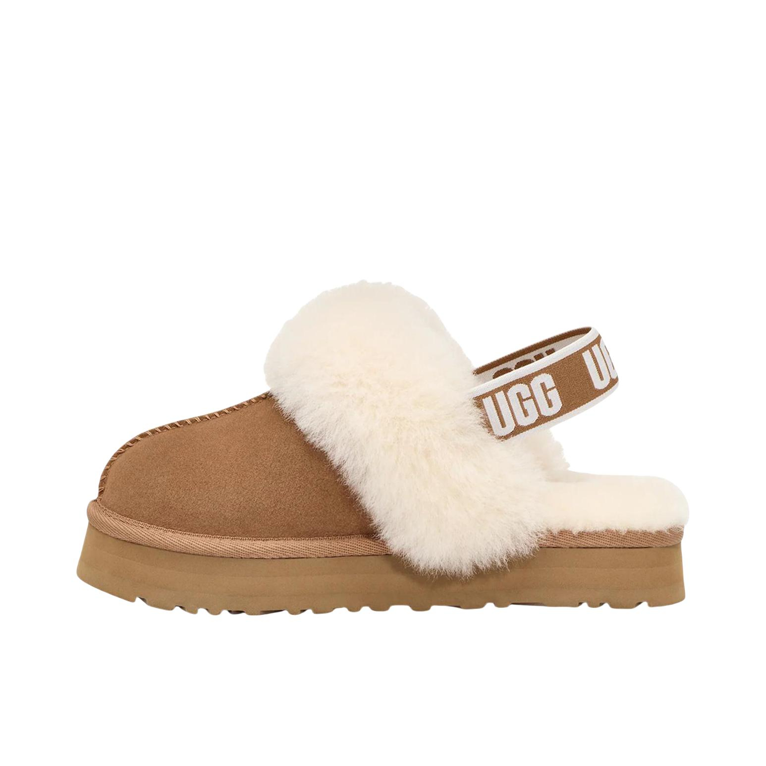 UGG 羊毛 毛茸 束带 冬季拖鞋儿童 1130395K 大童/栗色