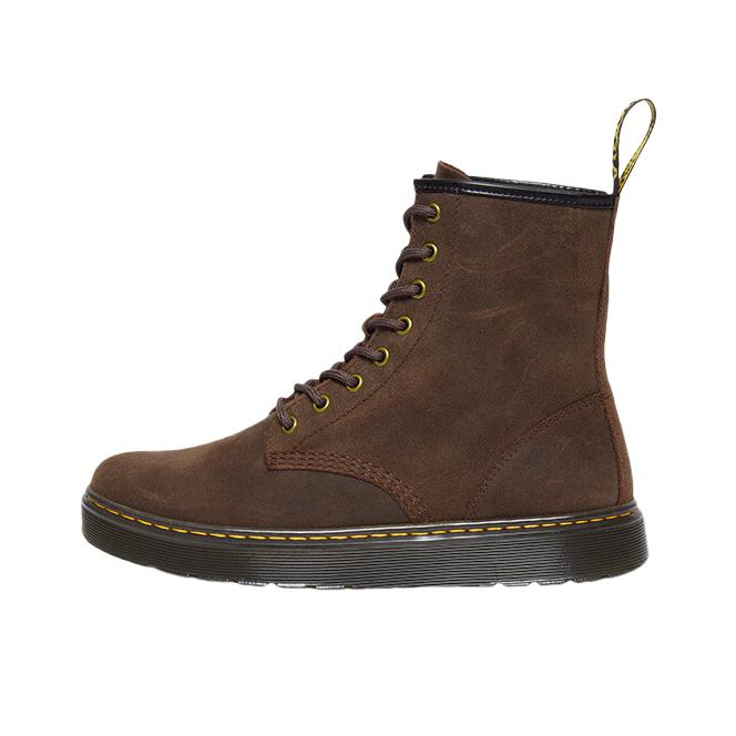 推荐商品：Dr. Martens Zavala 轻量 工装风 户外 薄底 翻毛皮牛皮革 时装靴 深棕色