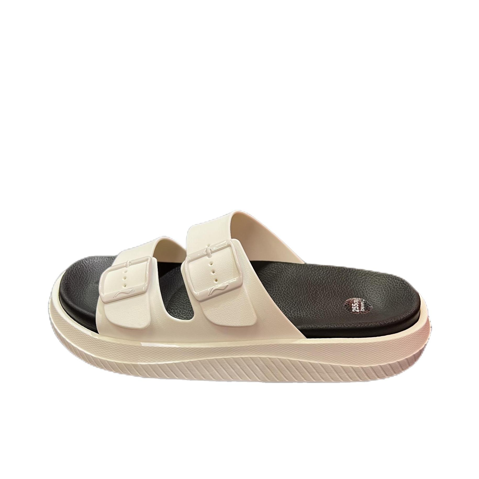 推荐商品：李宁 CLAP GLSL001 时尚经典 休闲潮流 舒适防滑 轻便透气 运动 一字 拖鞋 白色