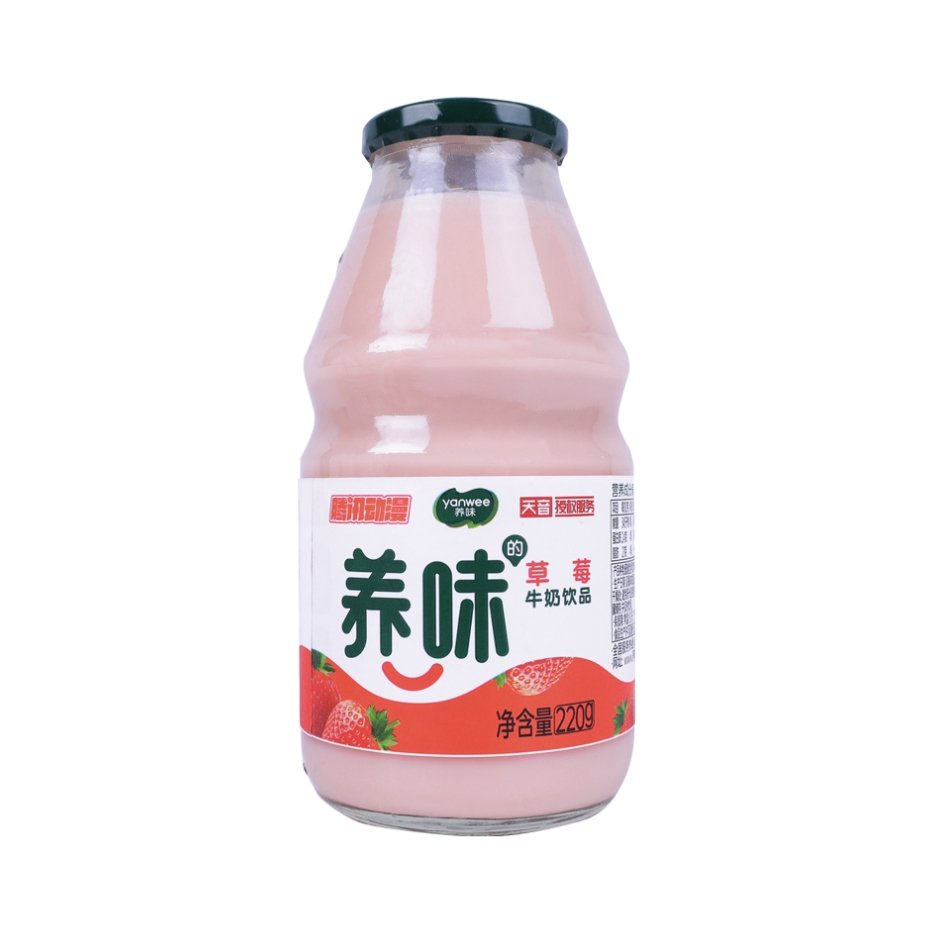 推荐商品：养味 草莓味 220g 牛奶饮品 瓶装