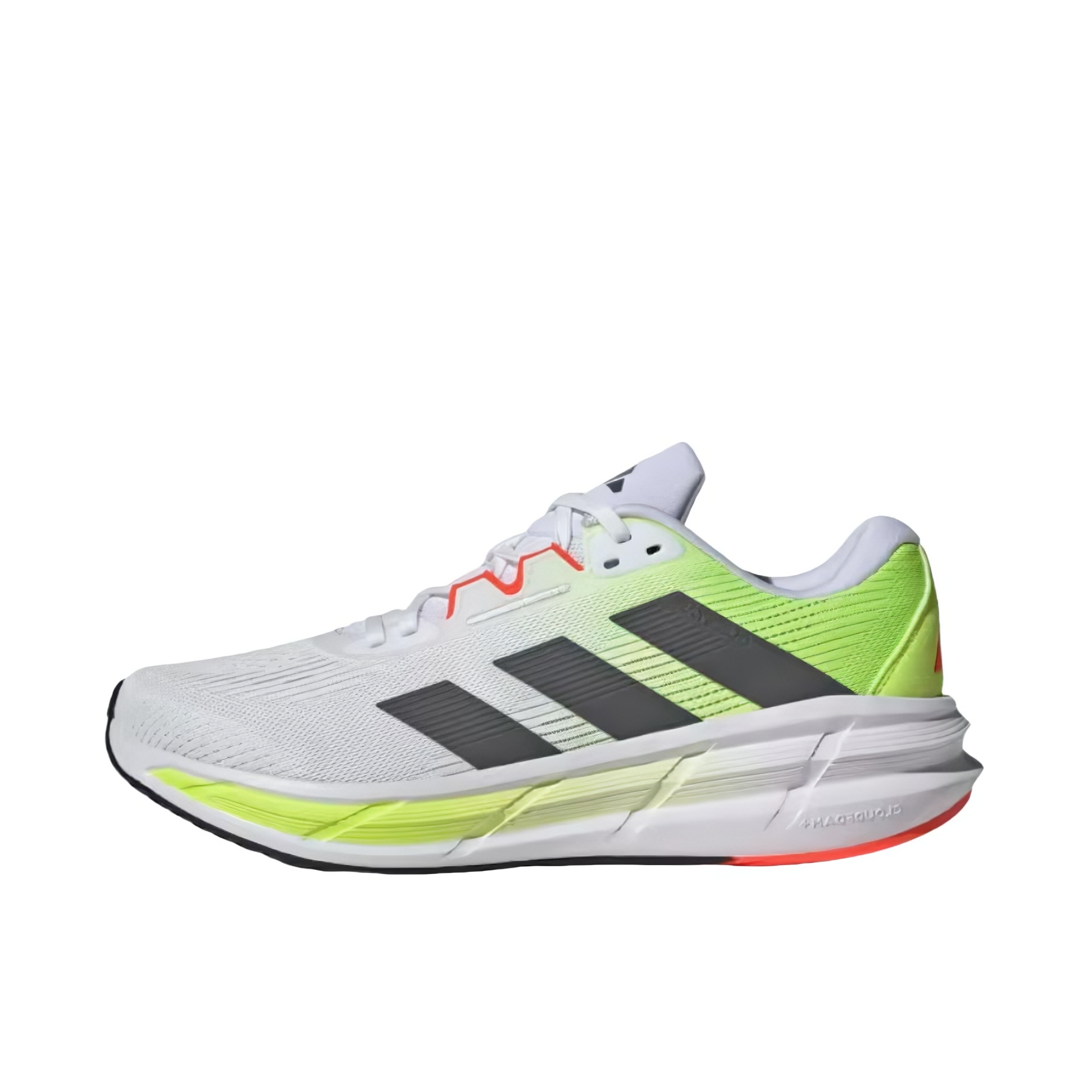 推荐商品：adidas QUESTAR 3 防滑耐磨 轻便透气 橡胶 舒适百搭 跑鞋 白色/绿色
